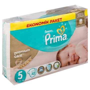 Prima 5 Beden Premium Care Junior Ekonomik 42 Adet 11-18 Kg