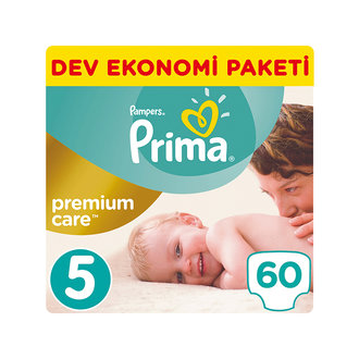 Prima Bebek Bezi Premıum Care 5 Beden Junior Dev Ekonomi Paketi 60 Adet