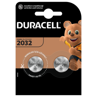 Duracell 2032 Lityum Düğme Pil 3V 2’li Paket (CR2032)