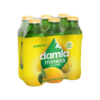 Damla Minera Limon Aromalı 6X200 Ml