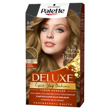 Palette Deluxe Yoğun Renkler Saç Boyası Küllü Açık Kumral 8-01