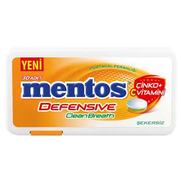 Mentos Defensive Portakal Aromalı Tablet Şekerleme 21G