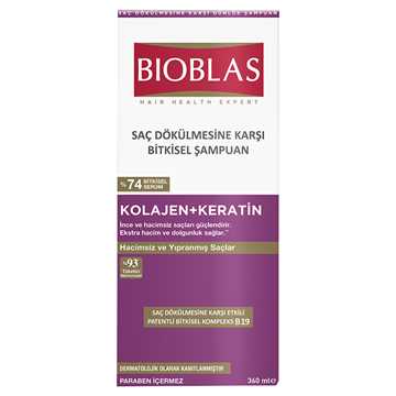 Bioblas Saç Dökülmesine Karşı Collagen Keratin Şampuan 360Ml