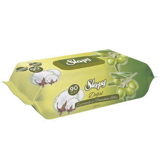 Sleepy Islak Havlu Zeytinyağı &amp; Pamuksu Lif 90Lı