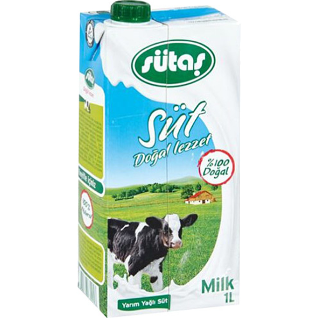 SÜTAŞ YARIM YAĞLI SÜT 1 LT