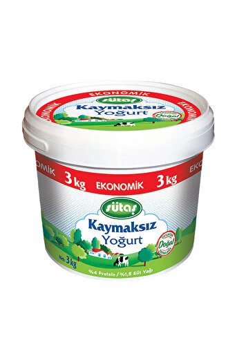 SÜTAŞ KAYMAKSIZ KOVA YOĞURT 3 kg