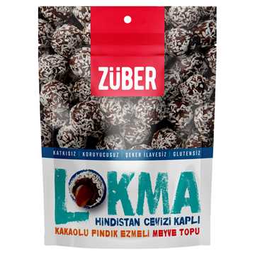 Züber Lokma Hindistan Cevizi Kaplı Mevye Topu 96 gr