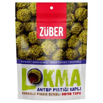 Züber Lokma Antep Fıstığı Kaplı Mevye Topu 96 gr