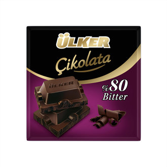 Ülker Çikolata Bitter %80 Kakao Kare 70 G
