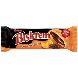 Ülker Biskrem Portakallı ve Çikolatalı Bisküvi 90G