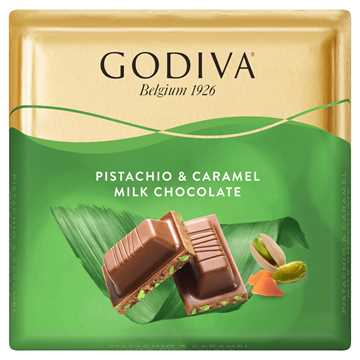 Godiva Antep Fıstıklı Karamelli Sütlü Çikolata Kare 60G