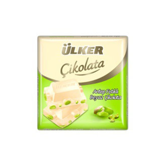 Ülker Antep Fıstıklı Beyaz Kare Çikolata 65G