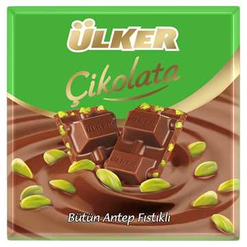 Ülker Kare Çikolata Antep Fıstıklı 65 gr