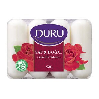 Duru Güzellik Sabunu Saf&amp;Doğal Gül 4X70 G