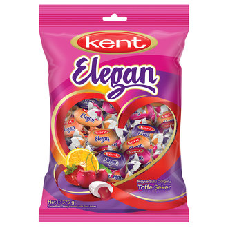 Kent Elegan Meyveli Toffee Şeker 375 Gr