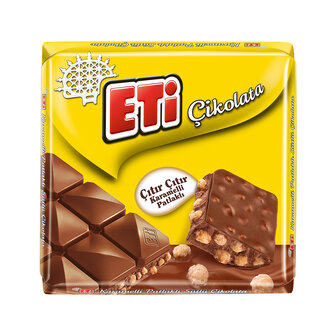 Eti Karamelli Patlaklı Kare Çikolata 57 gr