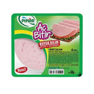 Pınar Salam Aç Bitir Büyük Dilim Hindi 60 Gr