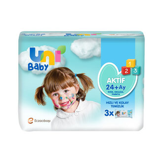 Uni Baby Islak Havlu Aktif Simple Clean  3x52