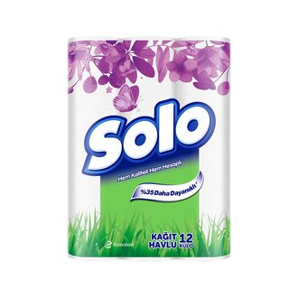 Solo Beyaz Havlu 12 li