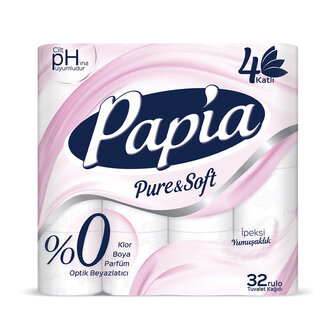 Papia Tuvalet Kağıdı Pure &amp; Soft 32li