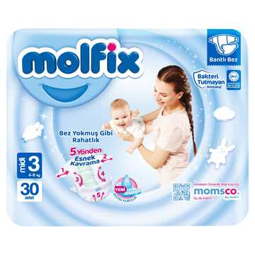 Molfix 3 Numara Midi 30 lu Bebek Bezi