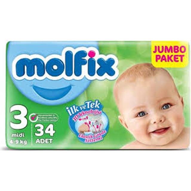 Molfix Çocuk Bezi Jumbo 3 Midi 34 Lü