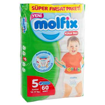 Molfix Külot Bez Süper Fırsat Paket 5 Junior 12-17Kg 60Lı