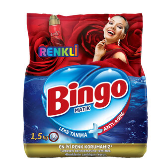 Bingo Toz Çamaşır Deterjanı 1.5 Kg Renkli