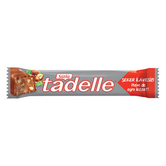 Tadelle Şeker İlavesiz Fındık Dolgulu Sütlü Çikolata 20 gr