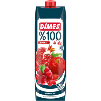Dimes %100 Kırmızı Meyvelerden Meyve Suyu 1 L