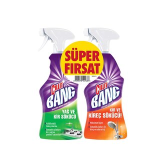 Cillit Bang Yağ Çözücü Sprey 750 Ml + Kireç Kir Sökücü Sprey 750 Ml