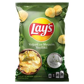 Lays Yoğurt &amp; Mevsim Yeşillikleri Süper Boy 107 gr