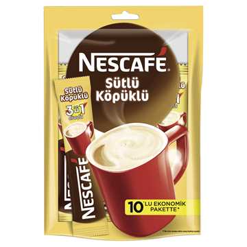 Nescafe Kahve 3 ü 1 Arada Sütlü Köpüklü 10x13 Gr.