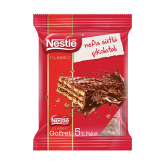 Nestle Çıtır Sütlü Çikolata Kaplamalı Gofret 5X19g