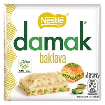 Nestle Damak Antep Fıstıklı Baklavalı Beyaz Çikolata 60G