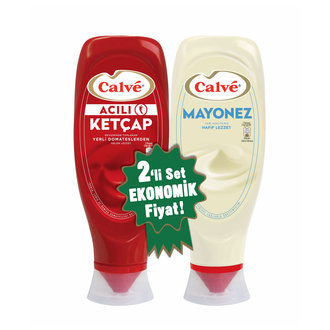 Calve İkili Set Ketçap Acı 600 gr + Mayonez 540 gr