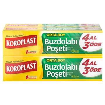 Koroplast Buzdolabı Poşeti Orta 4 Al 3 Öde Hediyeli 80li