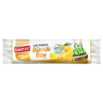 Koroplast Çöp Torbası Çilekli Büzgülü Büyük 10 Lu