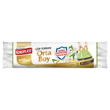 Koroplast Büzgülü Çöp Torbası 15&amp;#39;li