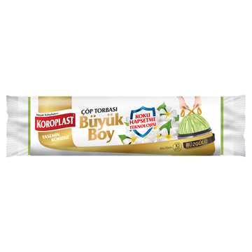 Koroplast Büzgülü Çöp Torbası Yasemin Kokulu Büyük Boy 10’lu