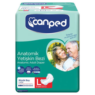 Canped Büyük Boy Hasta Bezi 8li