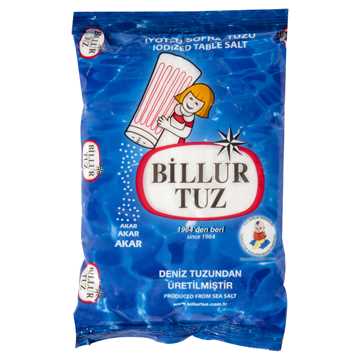 Billur Tuz Rafine İyotlu Sofra Tuzu 750 G