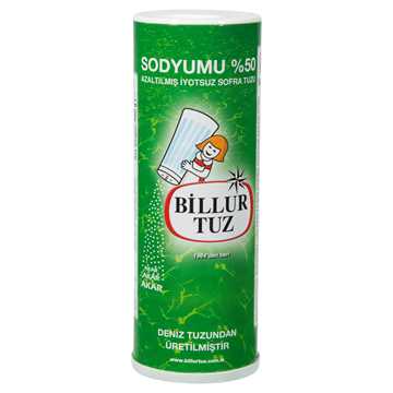 Billur Tuz Sodyumu Azaltılmış İyotsuz Sofra Tuzu 500 G