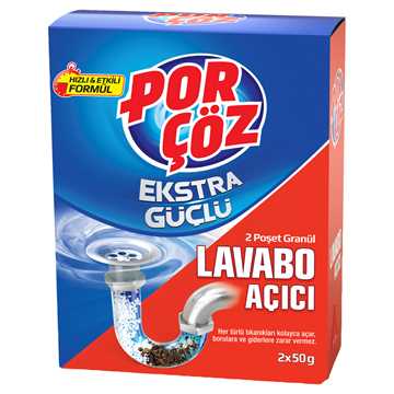 Porçöz Lavabo Açıcı Granül 2li 50G