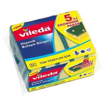 Vileda Yeşil Sünger Eko Pk 5 Li