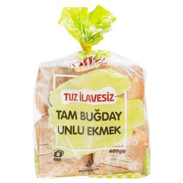 IHE Tam Buğday Unlu Tuz İlave Edilmemiş Ekmek 400 gr
