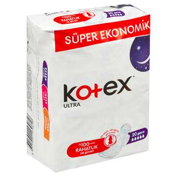Kotex Ultra Hijyenik Ped Süper Ekonomik Gece 18li