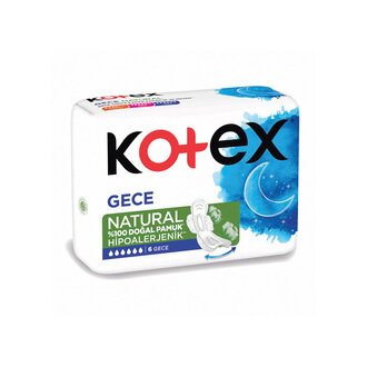 Kotex Natural Ultra Tekli Paket Gece 6Lı