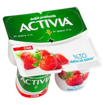 Activia Doğal Probiyotikli Çilekli Yoğurt 4x100 G
