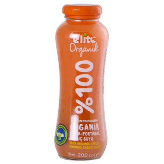 Elite Organik Elma-Portakal-Havuç Suyu 200 Ml